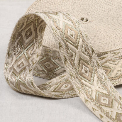 Sangle beige/argent et beige/or