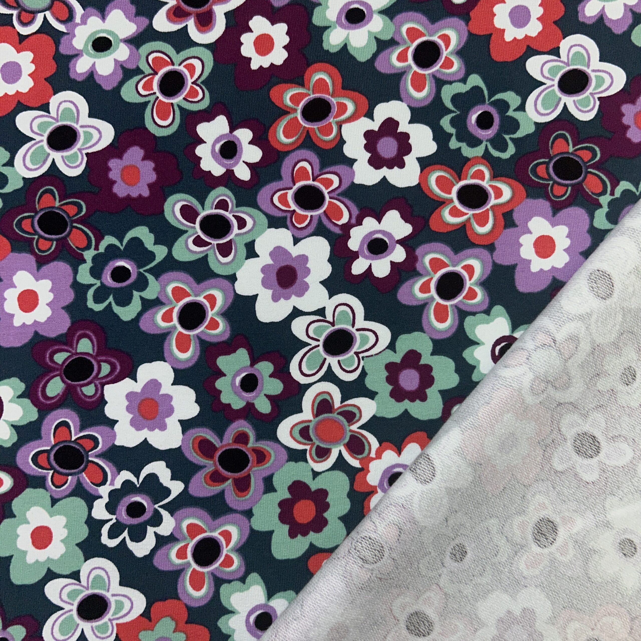 French Terry Retro-Blüten – Bild 2