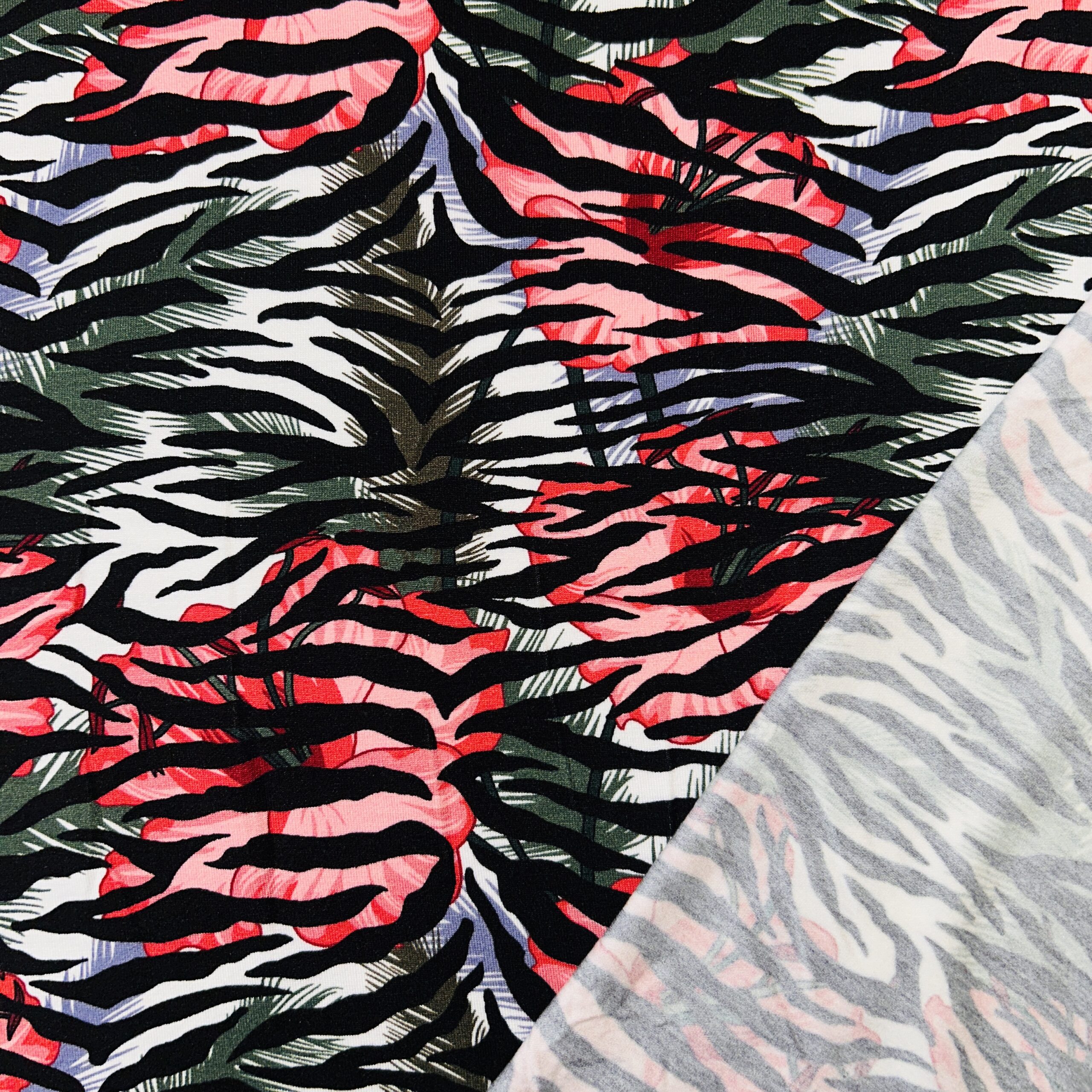 Viskose Jersey Print Zebra Tropics – Bild 2