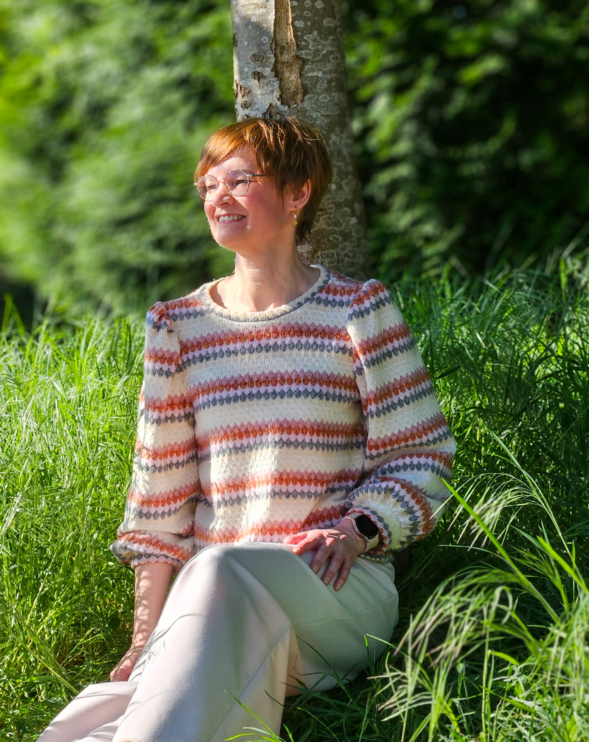 Strisce tinte in filo lavorate a maglia - immagine 5