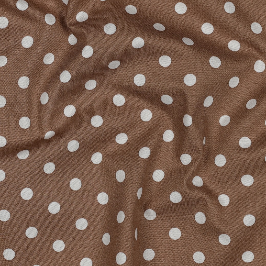 Popeline di cotone a pois grande