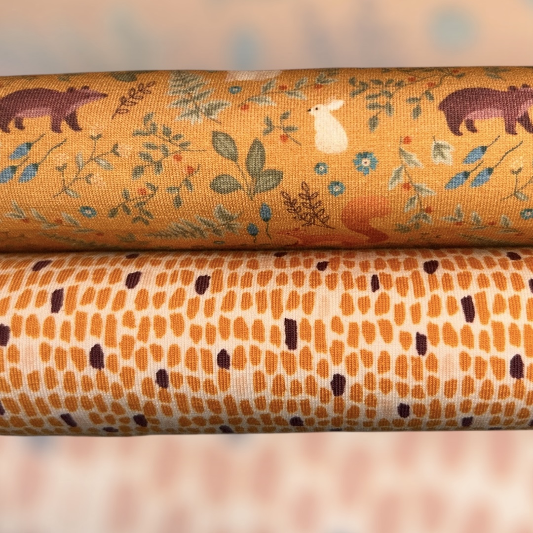 Jersey de coton Animal et graphique