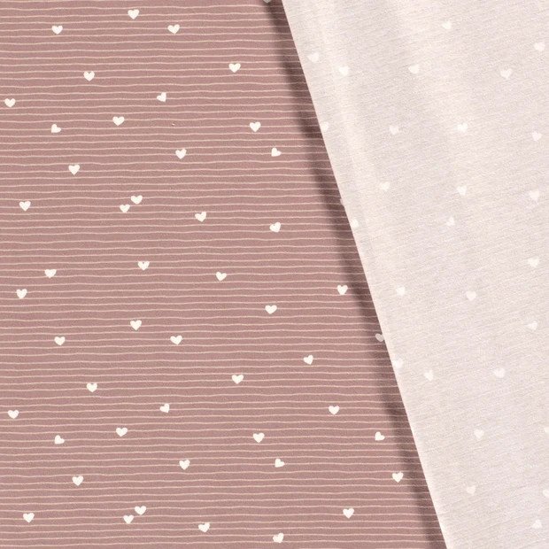 Baumwoll-Jersey Hearts klein – Bild 3