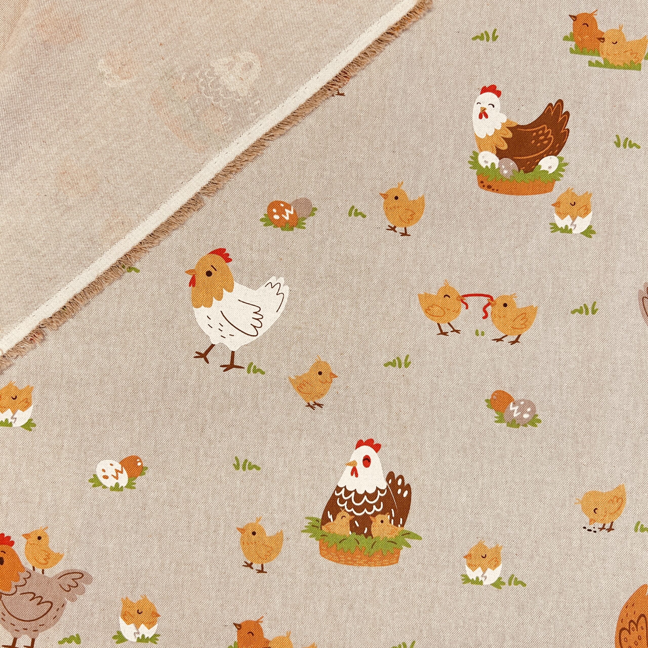 Linenlook Print Premium / Nid de la famille Chicken – Image 2