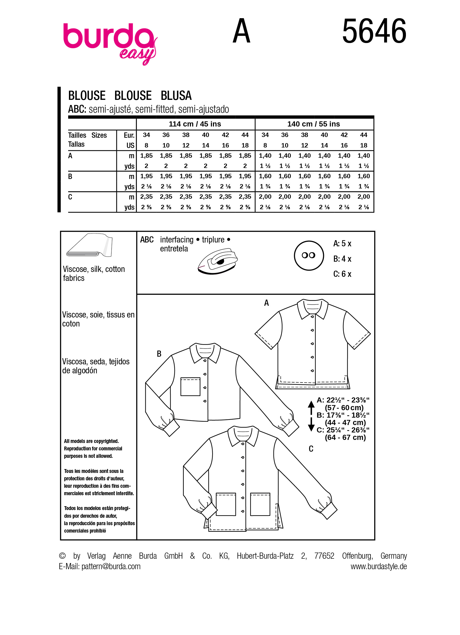 Patrons Burda, blouse – Image 2