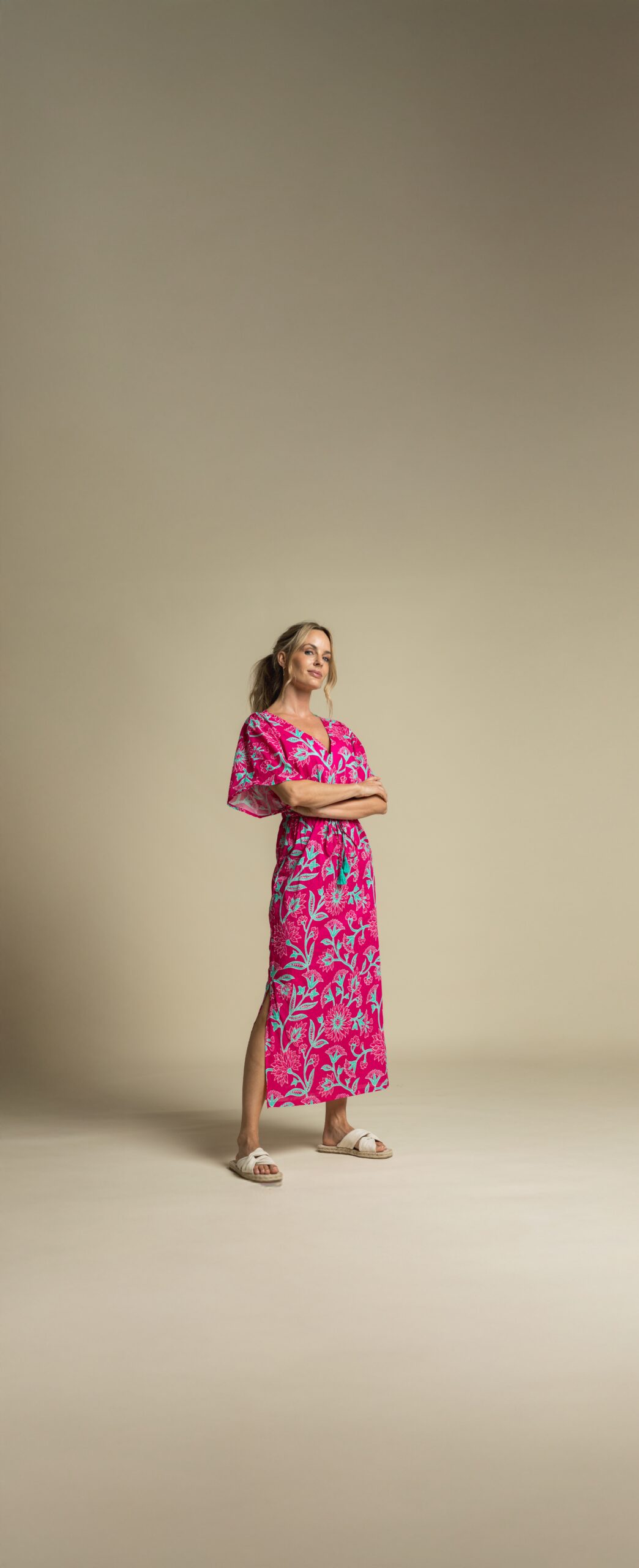 ENJOY Cotone Stampa Fiori Fucsia - immagine 6