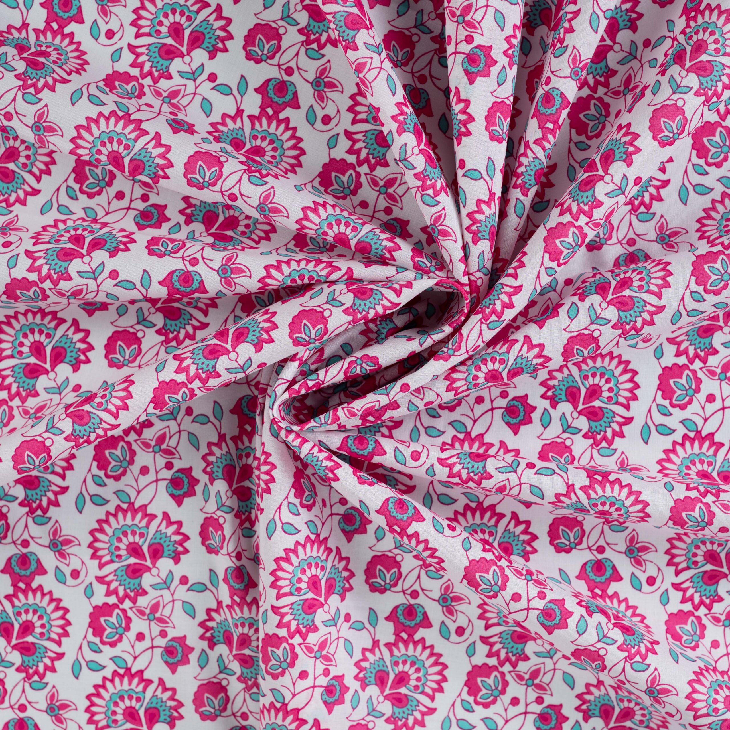 ENJOY Cotone Stampa Fiore Bianco - immagine 2