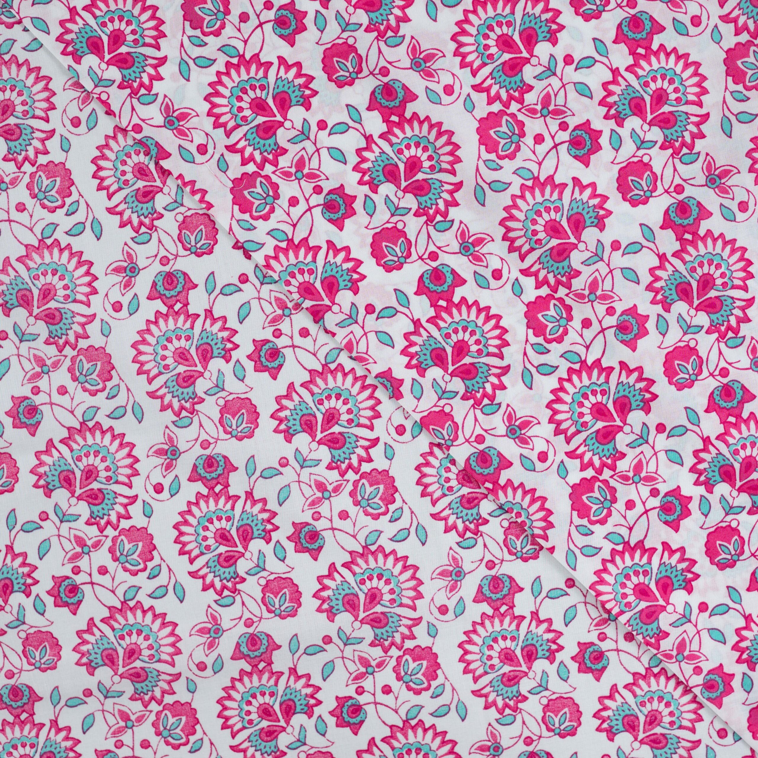 ENJOY Cotone Stampa Fiore Bianco - immagine 3