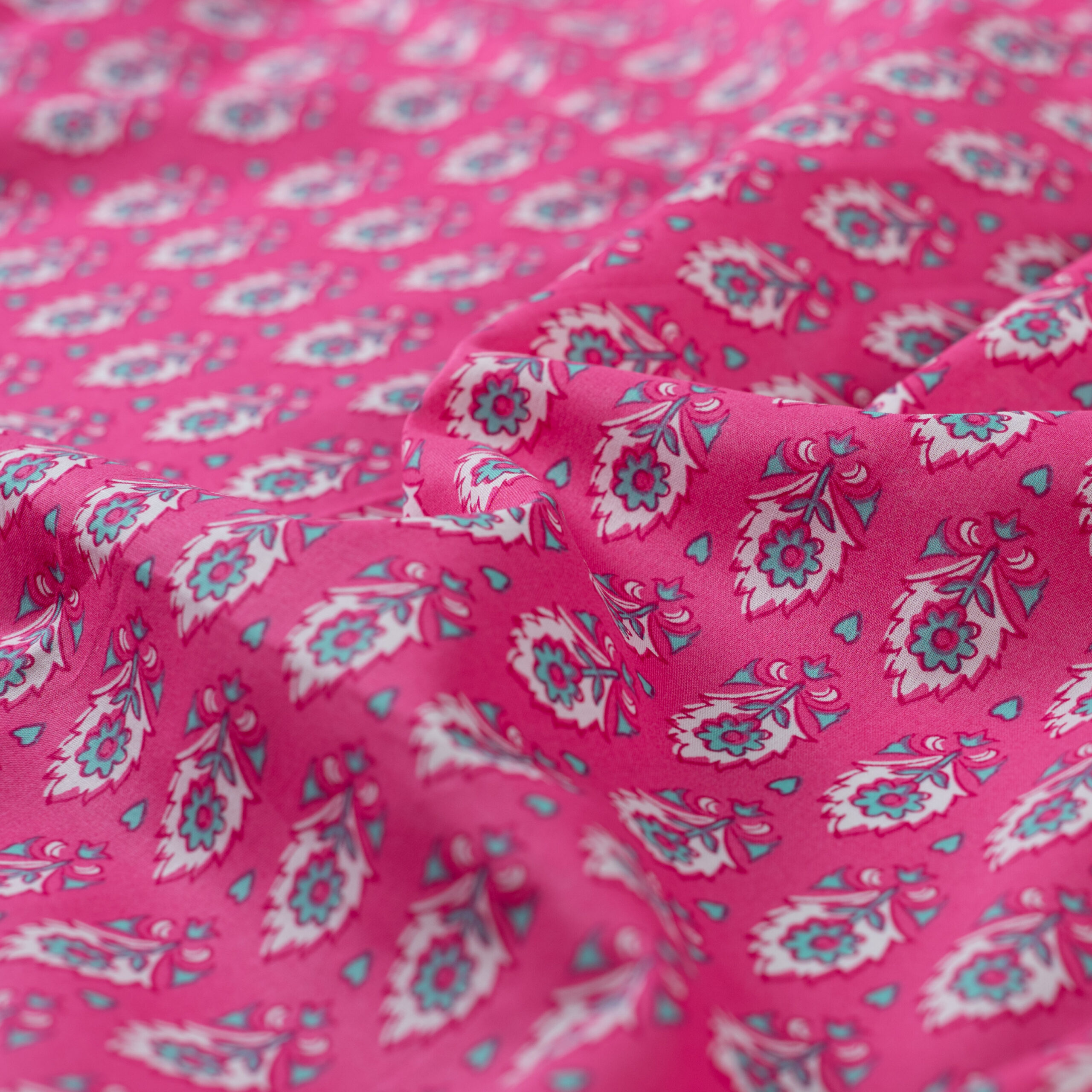 ENJOY Baumwoll-Print Fuchsia little Flower