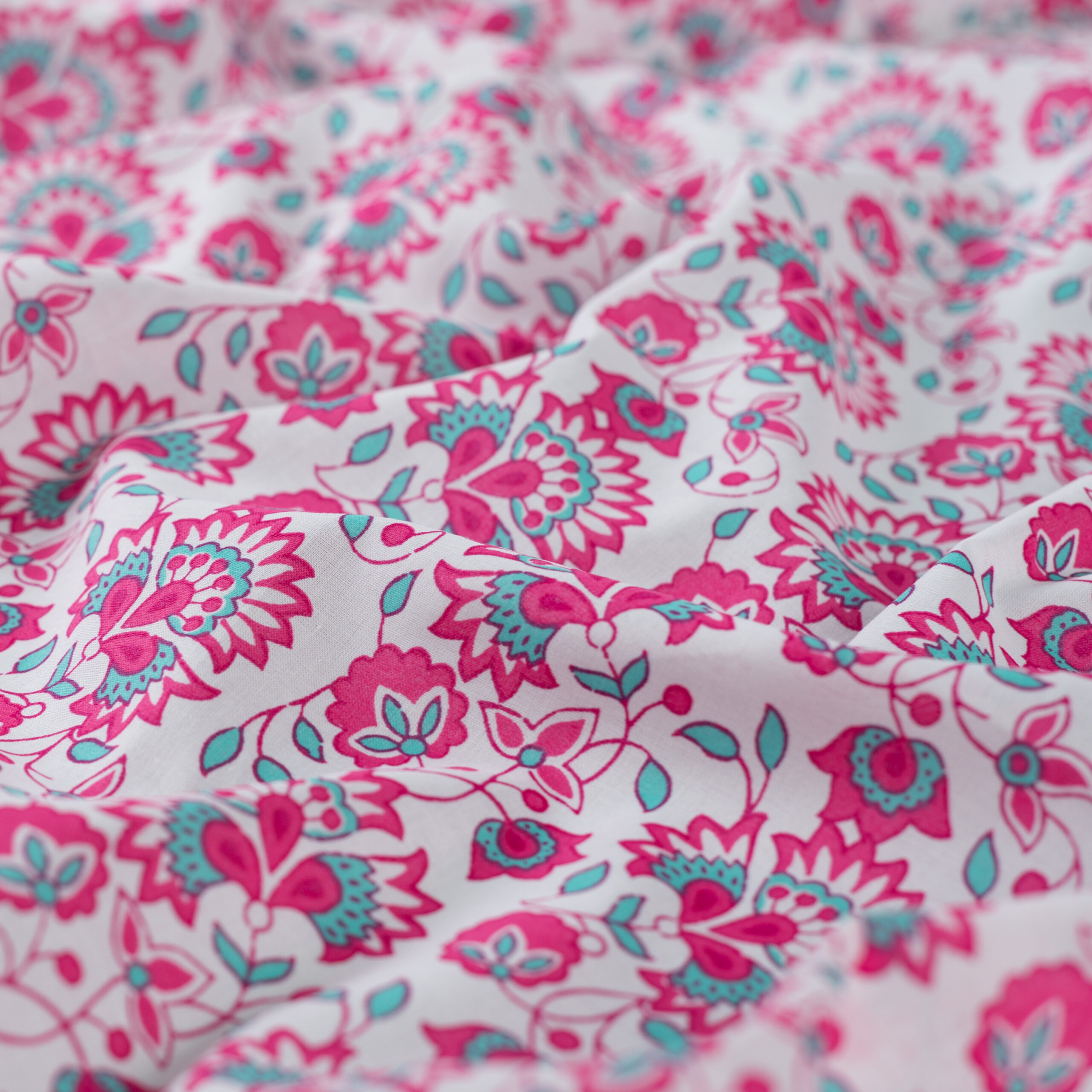 ENJOY Baumwoll-Print White Flower