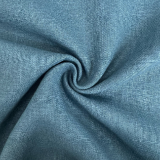 Lino tinta unita blu jeans