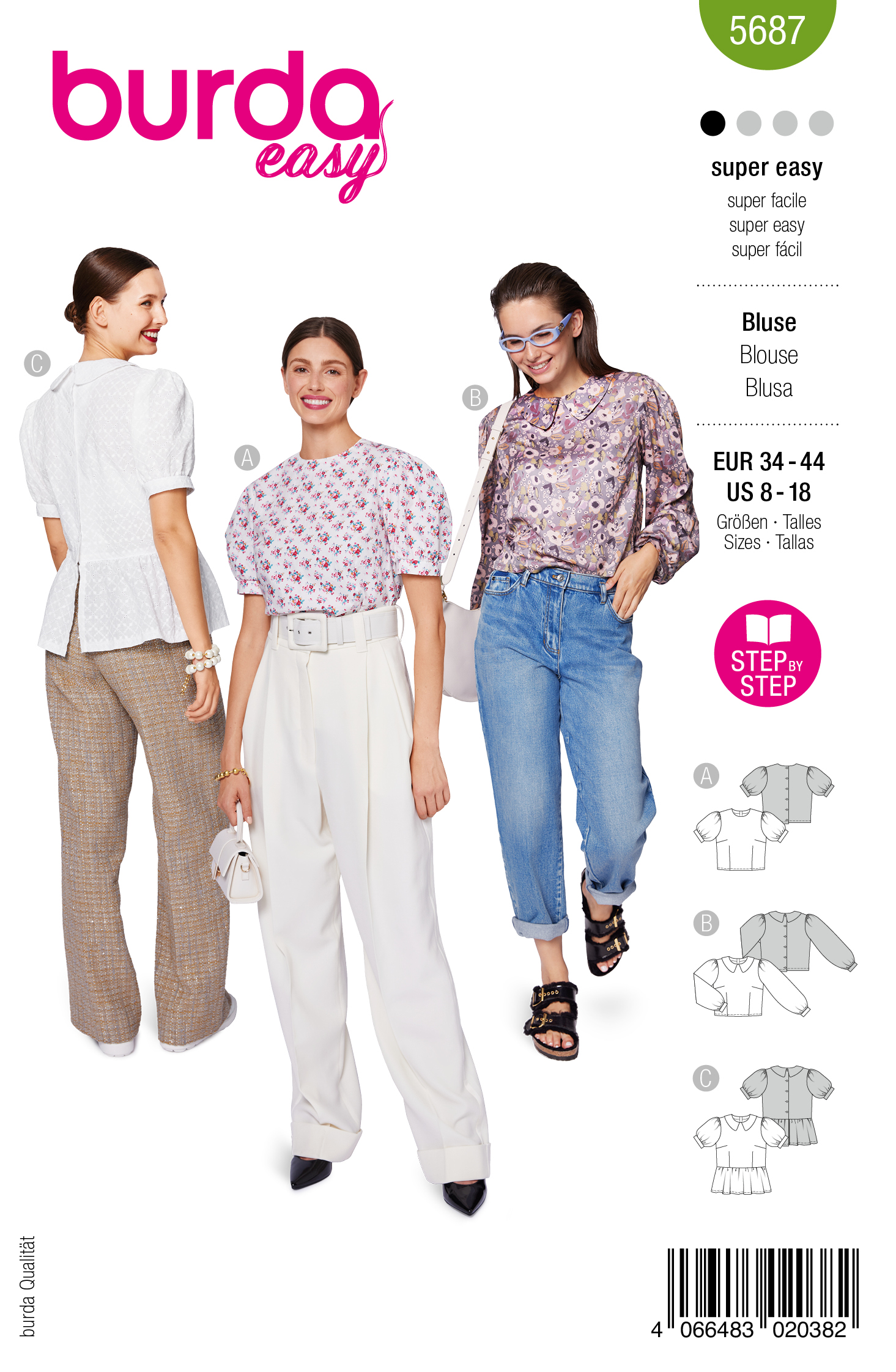 Burda Schnittmuster, Bluse