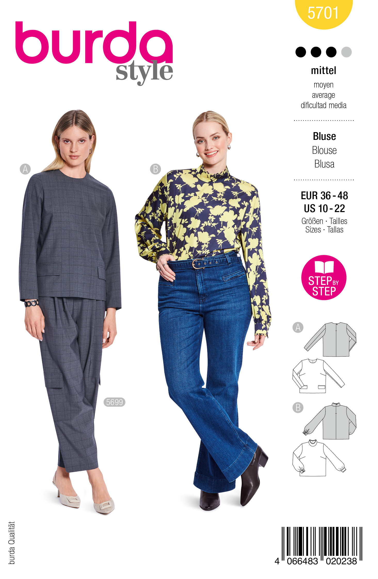 Burda Schnittmuster, Bluse