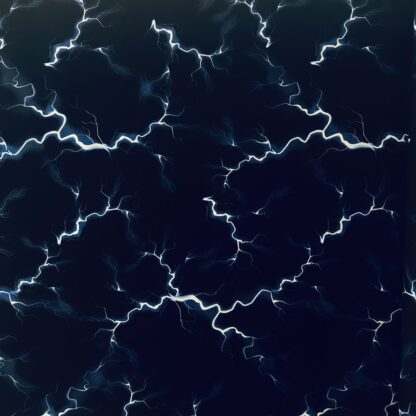 French Terry Digital Lightning schwarzblau – Bild 2