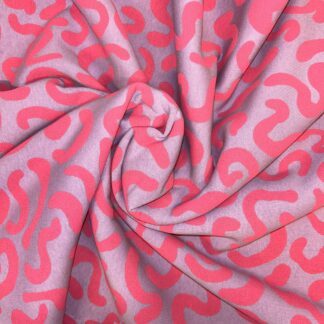 Jogging Stripes Stoff rosa/grün